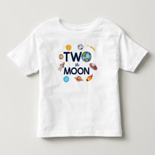Två Måne-planeten Rymden, andra födelsedagen Party T Shirt