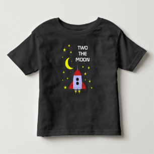 Två Måne-raketen Frakt 2:a födelsedagen T Shirt