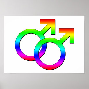 Två manliga tecken Poster