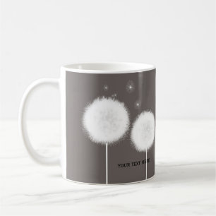 Två maskrosor Taupe rustik kaffe te Kaffemugg