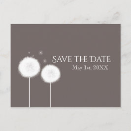 Två maskrosor Taupe rustika landliga Spara datum Meddelande Vykort