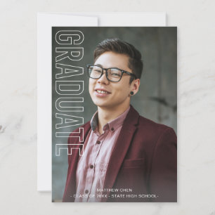 Två meddelanden av typen Photo Roligt Student V2 Inbjudningar