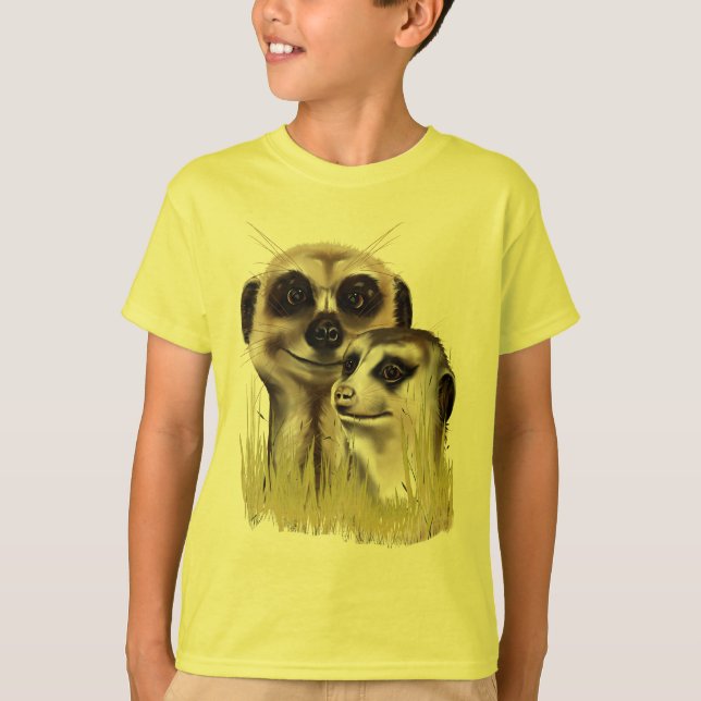 Två Meerkats i grässkjortor Tröja (Framsida)