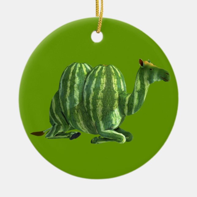 Två Melon Camels Julgransprydnad Keramik (Framsidan)