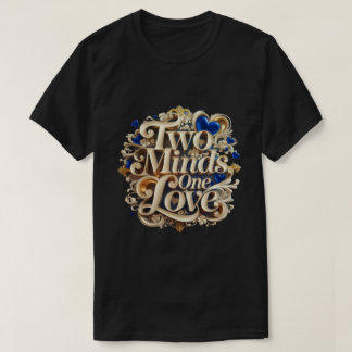"Två minder, en Kärlek" Elegant Par T-Shirt