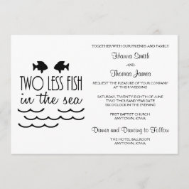 Två mindre fiskar i Bröllop Inbjudningar