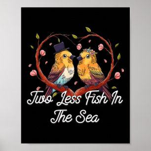 Två mindre fiskar i havsbottnen Bröllop Pun och Gr Poster