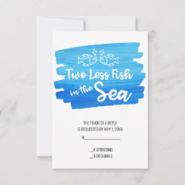 Två mindre fiskar i havsvattenfärgen Bröllop OSA Kort