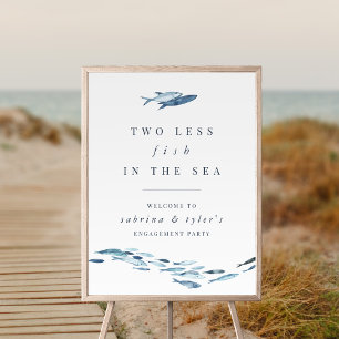 Två mindre fiskar i Sea Coastal Välkomstskylt Poster