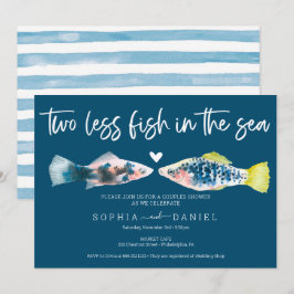 Två mindre fiskar i Sea Par Shower-inbjudan Inbjudningar