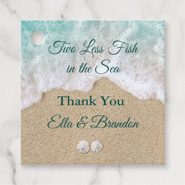 Två mindre fiskar i Tacken Gåvor Etiketter (Framsida)