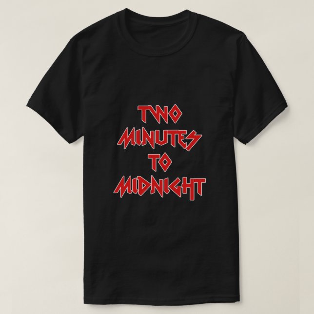 Två minuter till Midnight Maiden Font Classic T-Sh T Shirt (Design framsida)