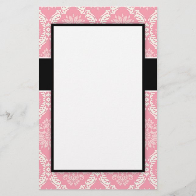 två mjuka eleganter av rosa och grädde brevpapper (Framsida)