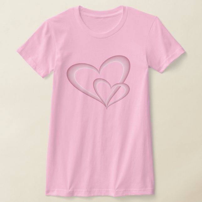 Två moderna Rosor hör Abstrakt Art T Shirt (Laydown)