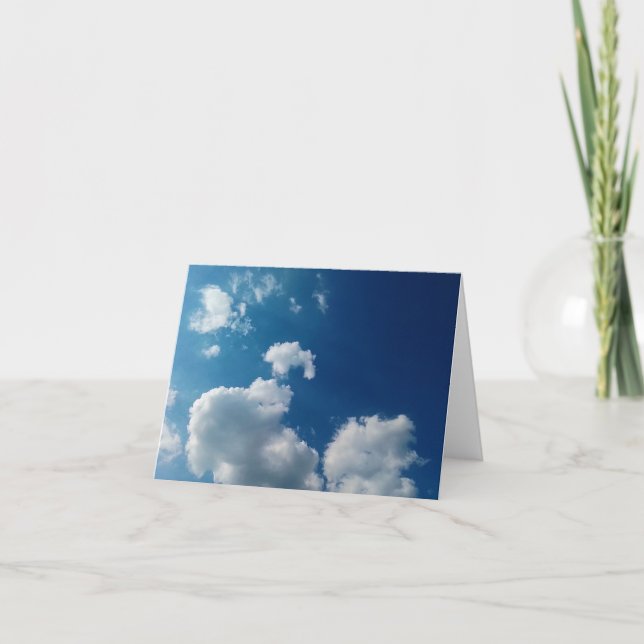 Två moln tack kort (Framsida)