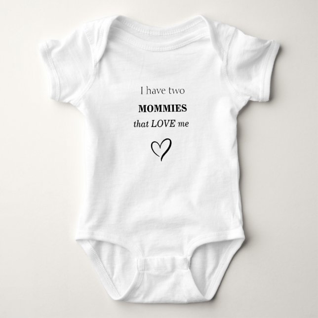 Två Mommies Shirt T Shirt (Framsida)