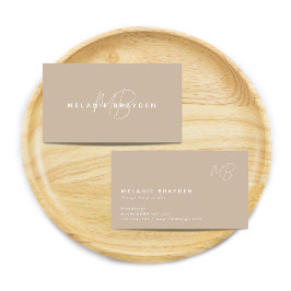 Två Monogram med enkel Elegant, minst två Visitkort