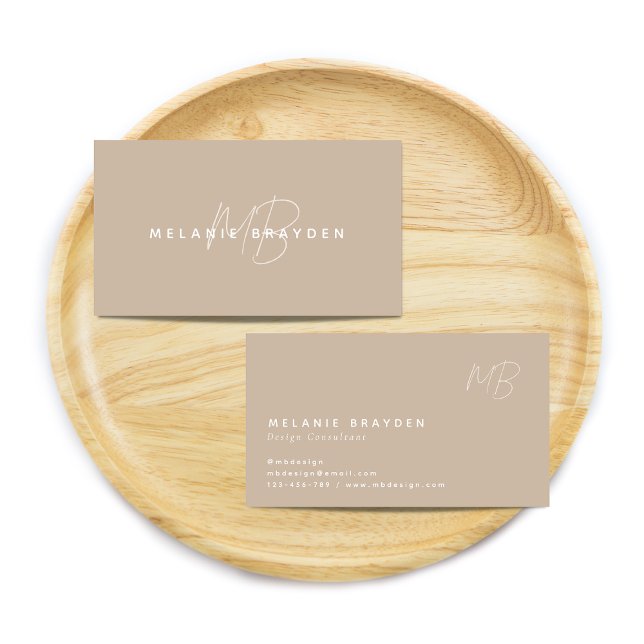 Två Monogram med enkel Elegant, minst två Visitkort (Skapare uppladdad)