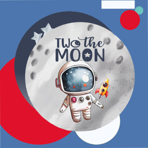 Två Moon Boys 2-årsdag Inbjudningar