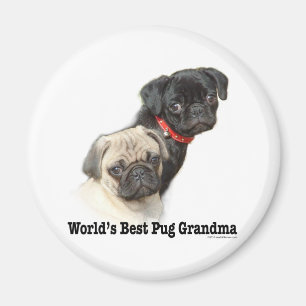 Två mops magnet