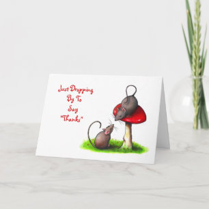 Två möss och toadstool: Tack: ArTack Tack Kort