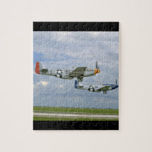 Två Mustangs som P51 By flyger. _WWIIflygplan Pussel