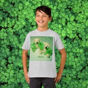 Två Nallar med Shamrocks Kids T-shirt