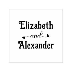 Två Namn Finare Heart"and" #1LG Självfärgande Stämpel