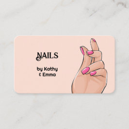 Två Namn Nagel Tech Visitkort