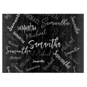 Två namn par mönster monogram svart grått vitt