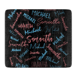 Två namn par mönster monogramblå ljus rosa