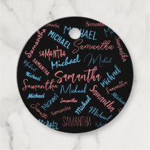 Två namn par mönster monogramblå ljus rosa