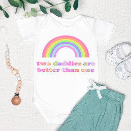 Två narder är bättre än ett - Gay Pappor Rainbow T Shirt