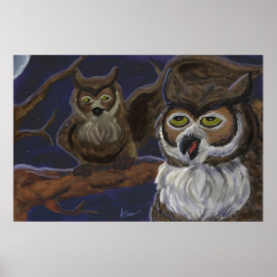 Två Nattar Uggla Poster