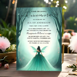 Två naturområden Träd Witch stormar Quinceanera Inbjudningar