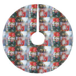 Två nötskal julgransmatta borstad polyester