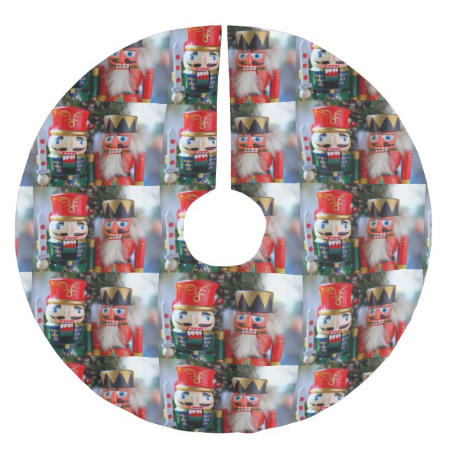 Två nötskal julgransmatta borstad polyester (Framsidan)