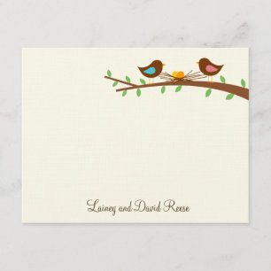 Två nya ägg - platta tackkort tack kort