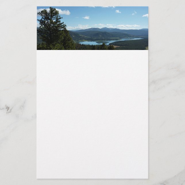 Två oceaner Sjö i Grand Teton nationalpark Brevpapper (Framsida)