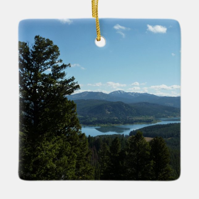 Två oceaner Sjö i Grand Teton nationalpark Julgransprydnad Keramik (Framsida)