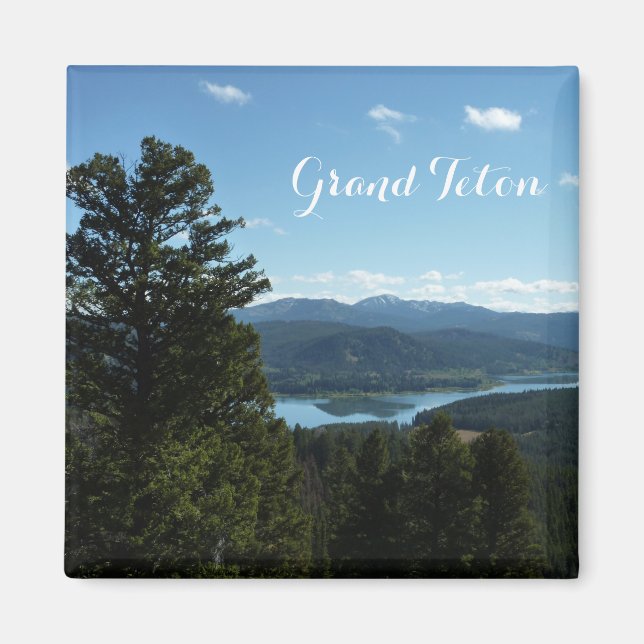 Två oceaner Sjö i Grand Teton nationalpark Magnet (Framsidan)