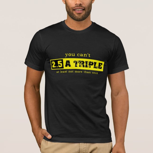 Två och en halv trefaldig T-tröja för T-shirt (Framsida)