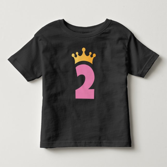 Två och kronan-Toddler T-Shirt (Framsida)