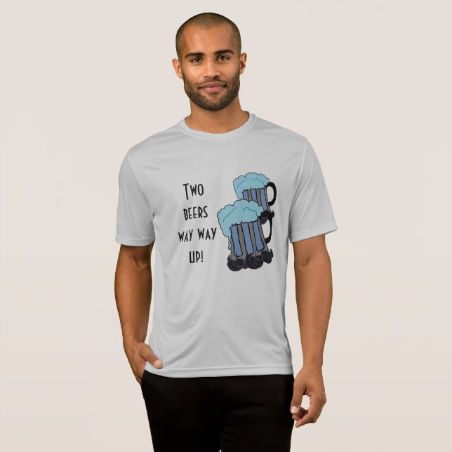 Två öl är på väg upp! tee (Hel framsida)