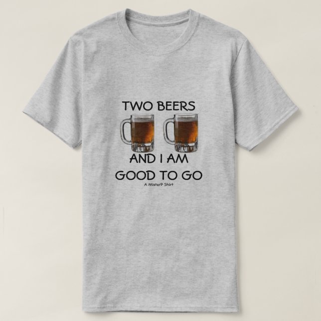 Två Öl - en minister T-shirt (Design framsida)