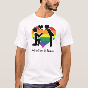 Två omgångar Frieri med Anpassadet Hjärta T Shirt