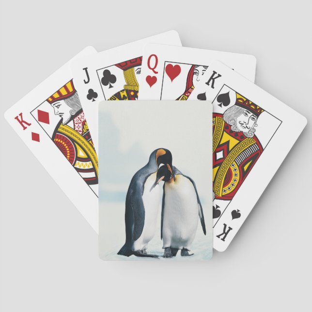 Två ömtåliga penguiner casinokort (Baksidan)