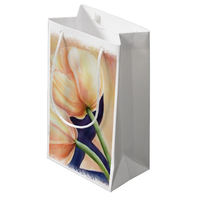 TVÅ ORANGAR TULIPS GIFT BAG (Framsidan Vinklad)