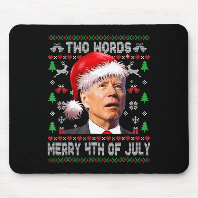 Två Ord God 4:e Juli Joe Biden Jul  Musmatta (Framsidan)