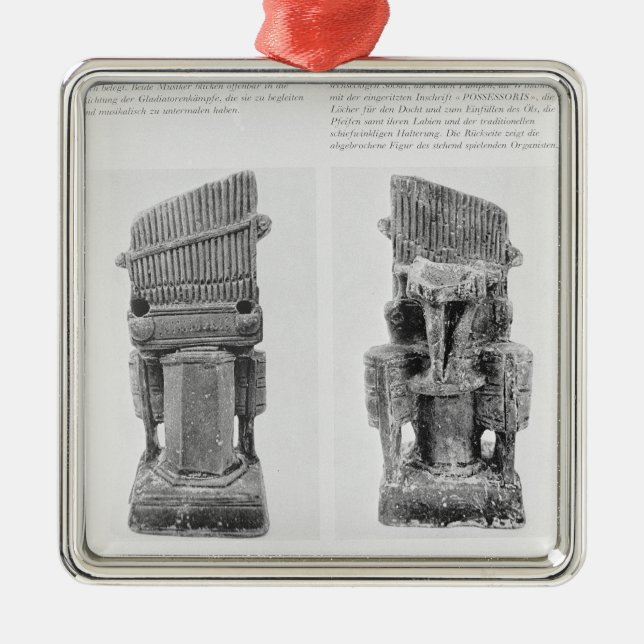 Två organ julgransprydnad metall (Framsidan)